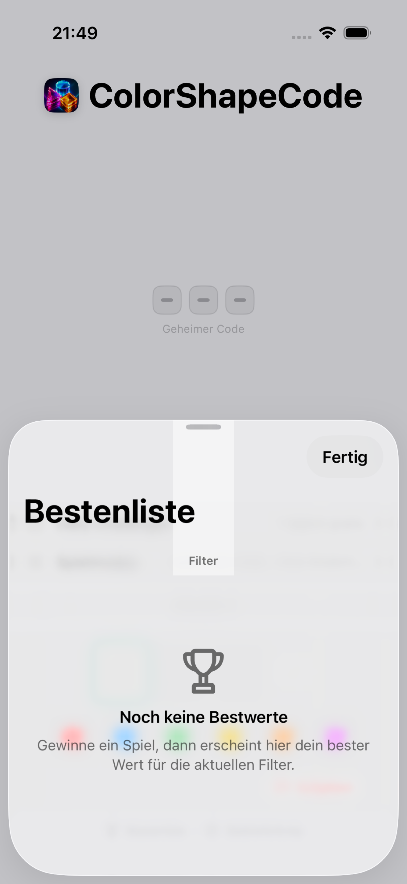 Tägliche Herausforderungen in ColorShapeCode